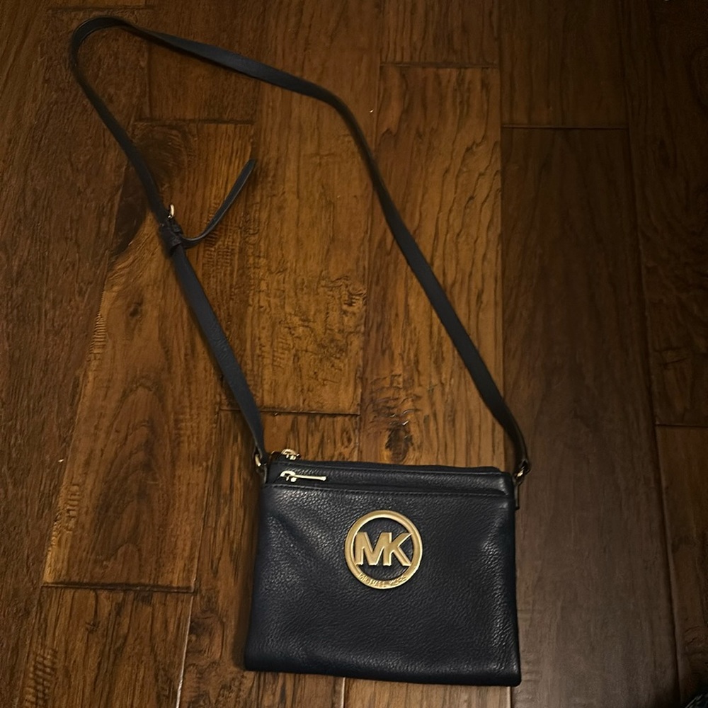 Michael Kors blue crossbody bag